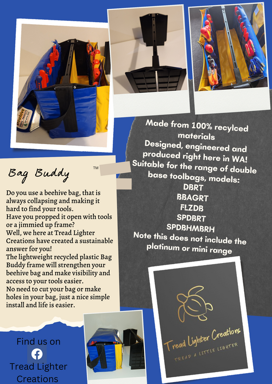 Bag Buddy Frame for your Beehive Toolbag Tread Lighter Creations